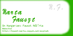 marta fauszt business card